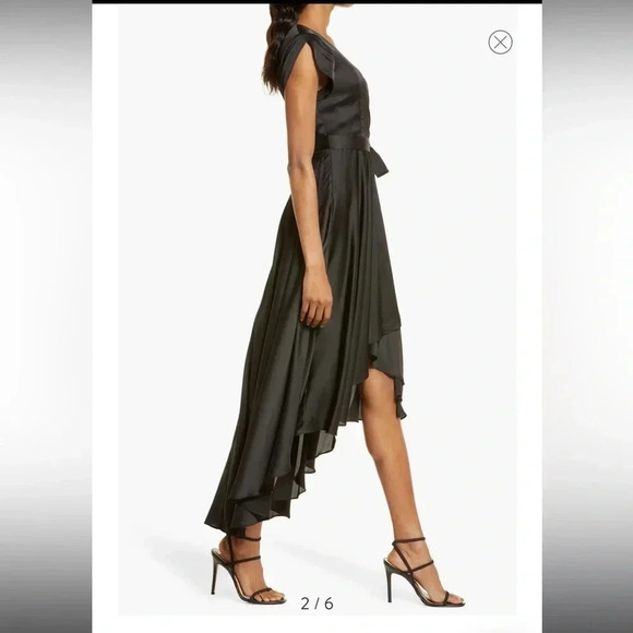 NWT!! Lulu’s - Fallen For You - Satin High Low - Maxi Dress - Size XS - Navy - Picture 2 of 11